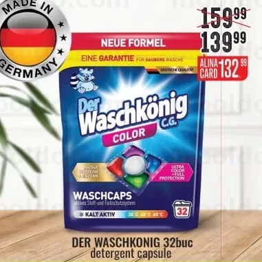 DER WASCHKÖNIG 32buc detergent capsule