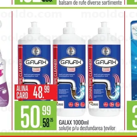 GALAX 1000ml soluție p/u desfundarea țevilor