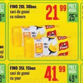 FINO 20L 30buc saci de gunoi