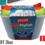 PROFF 3buc set de burete veselă cu coș fixabil
