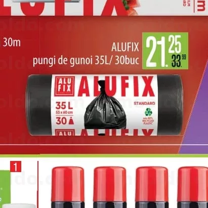 ALUFIX saci de gunoi 35L / 30buc