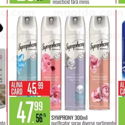 SYMPHONY 300ml purificator spray diverse sortimente