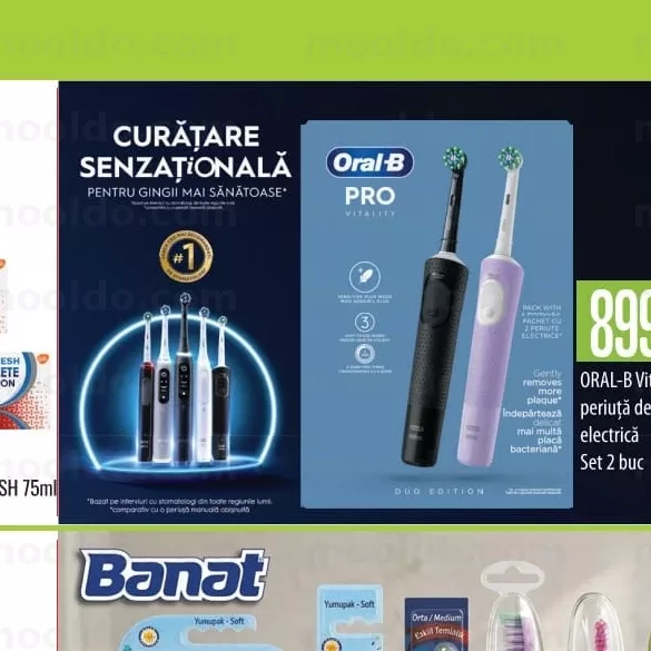ORAL-B Vitality periuță de dinți electrică Set 2 buc