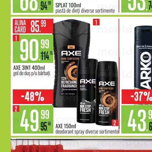 AXE 3IN1 400ml gel de duș p/u bărbați
