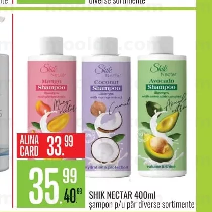 SHIK NECTAR 400ml șampon p/u păr diverse sortimente