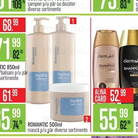ROMANTIC 500ml masca p/u păr diverse sortimente