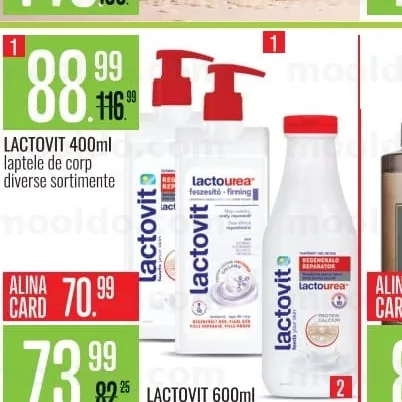 LACTOVIT 400ml laptele de corp diverse sortimente