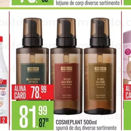 COSMEPLANT 500ml spumă de duș diverse sortimente