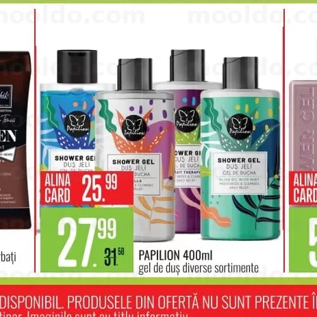 PAPILION 400ml gel de duș diverse sortimente