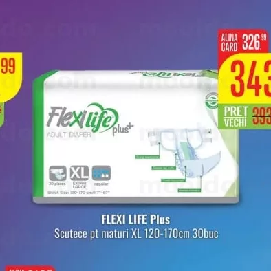 FLEXI LIFE Plus Подгузники для взрослых XL 120-170см 30шт