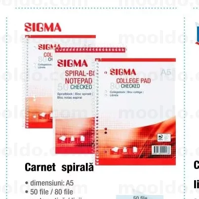 SIGMA Carnet spirală