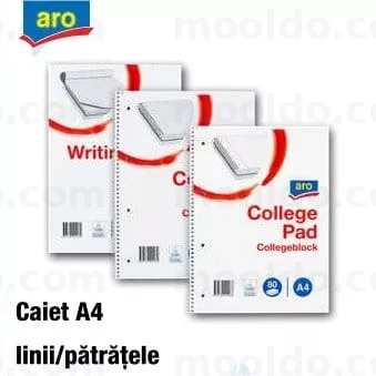 aro Caiet A4 linii/pătrățele