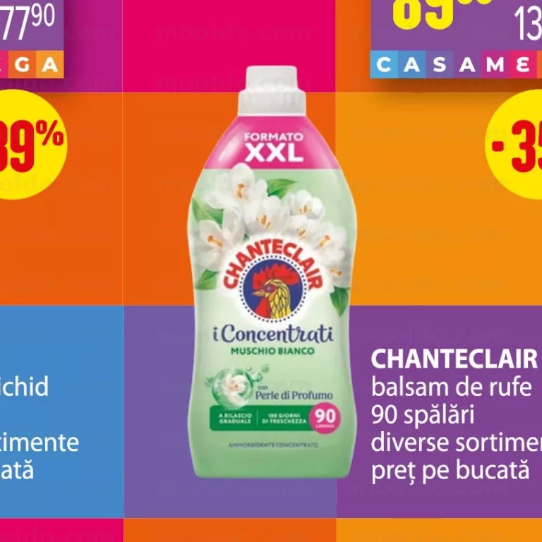 CHANTECLAIR 1,8 L balsam de rufe 90 spălări diverse sortimente preț pe bucată