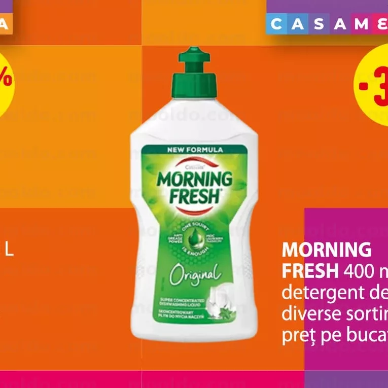 MORNING FRESH 400 ml detergent de vase diverse sortimente preț pe bucată