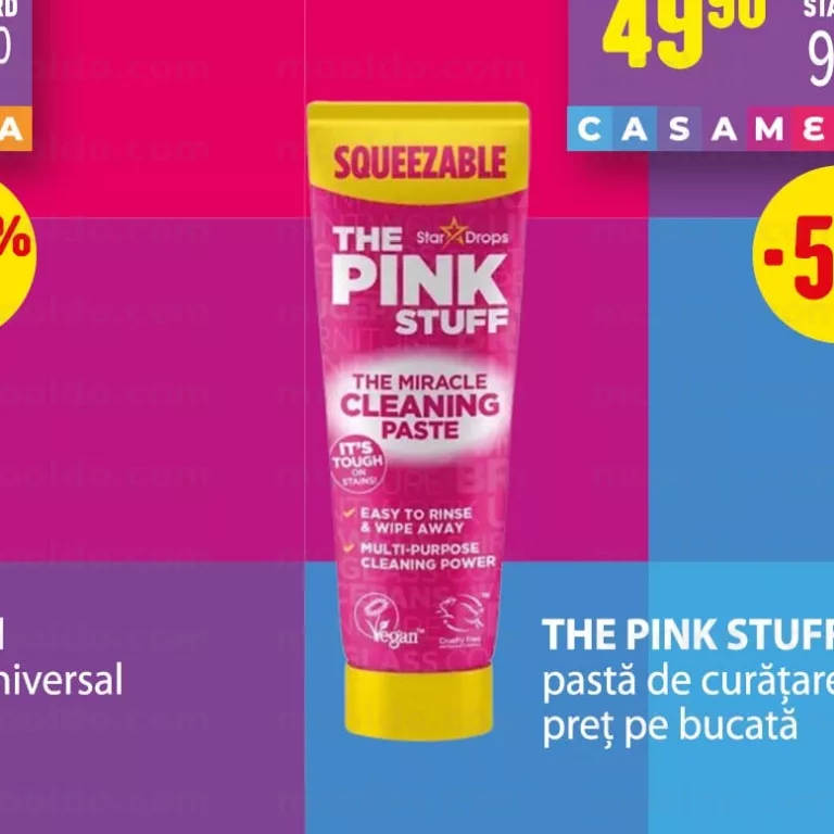 THE PINK STUFF 300 gr pastă de curățare în tub preț pe bucată