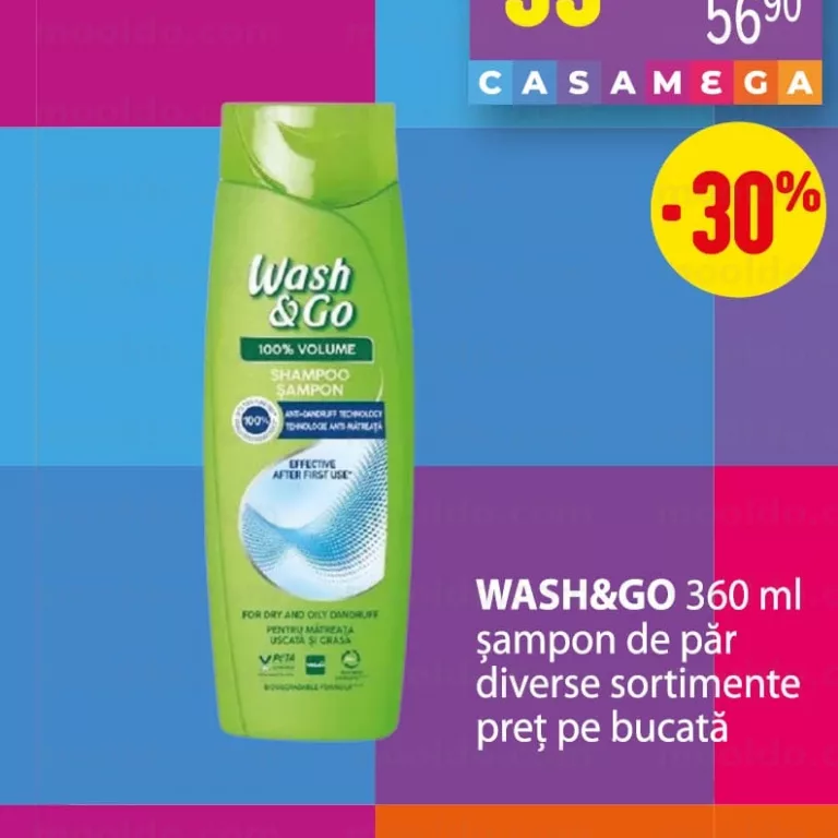 WASH&GO 360 ml șampon de păr diverse sortimente