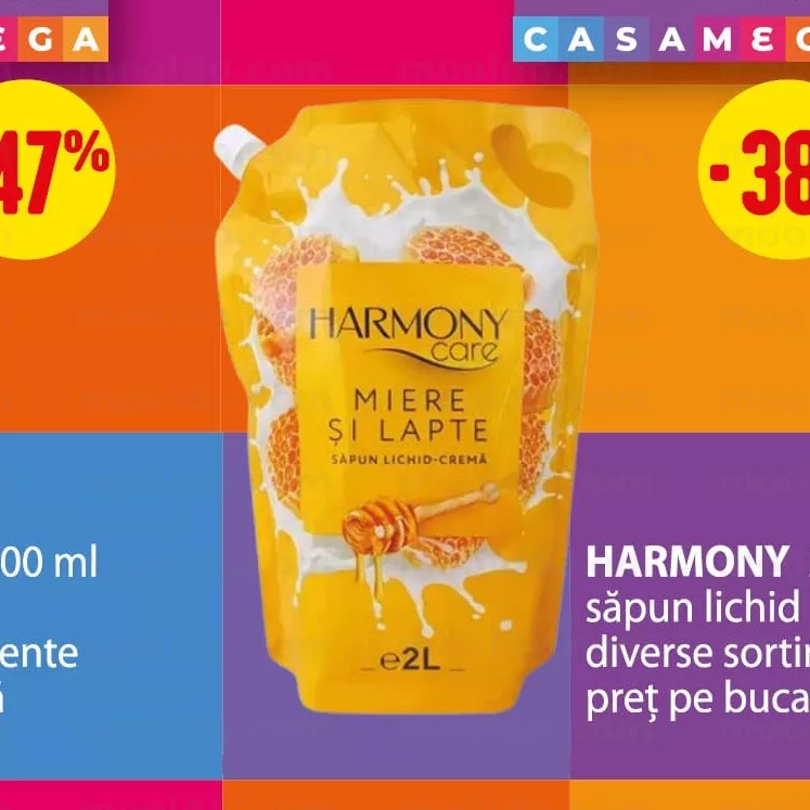 HARMONY 2 L săpun lichid rezervă diverse sortimente