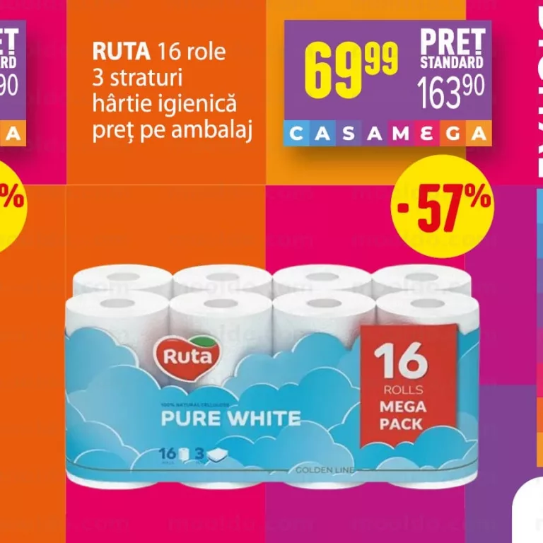 RUTA 16 role 3 straturi hârtie igienică
