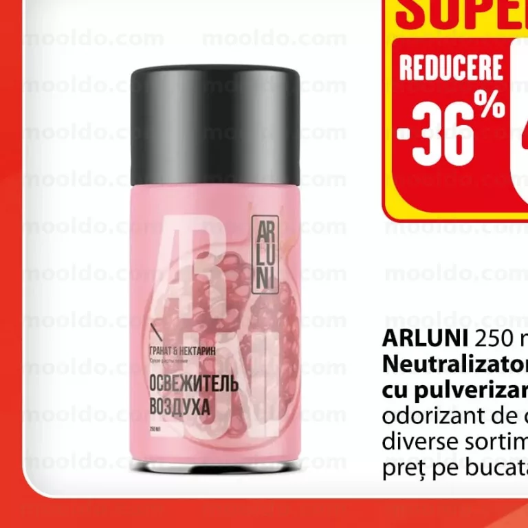 ARLUNI 250 ml Neutralizator cu pulverizare uscată odorizant de cameră rezervă diverse sortimente