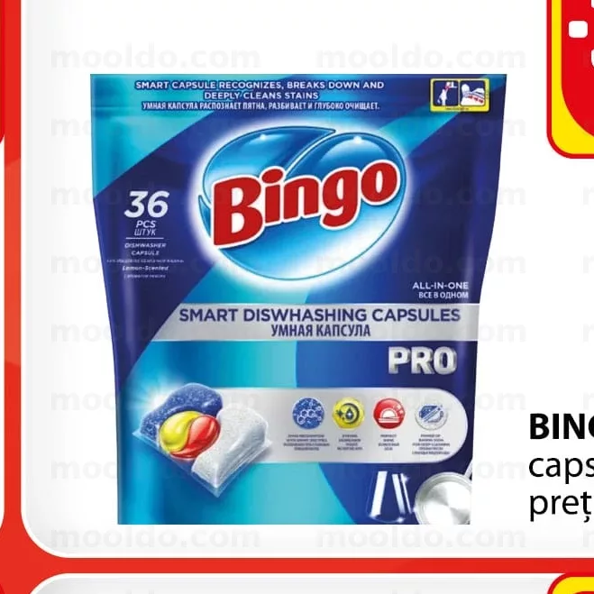 BINGO 36 caps capsule pentru mașina de vase
