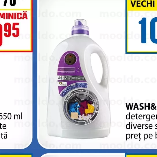 WASH&FREE 5 L detergent lichid diverse sortimente