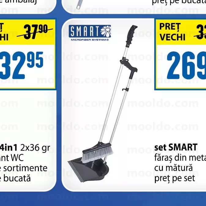set SMART făraș din metal cu mătură