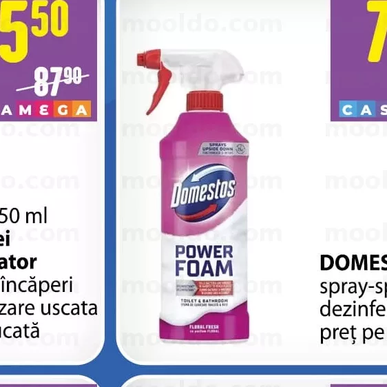 DOMESTOS 435 ml spumă dezinfectantă spray WC