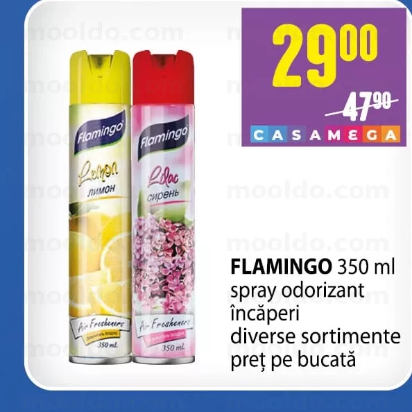 FLAMINGO 350 ml spray odorizant încăperi diverse sortimente