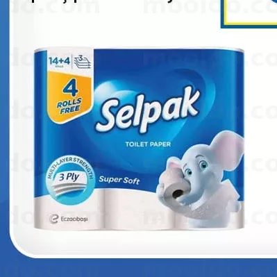 SELPAK 14+4 role GRATIS 3 straturi hârtie igienică preț pe ambalaj