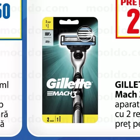 GILLETTE Mach 3 aparat de ras cu 2 rezerve