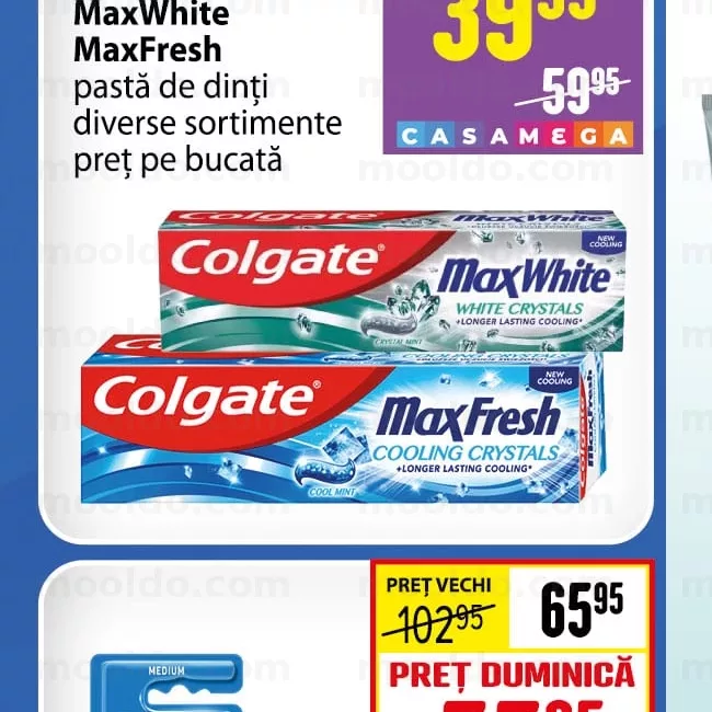 COLGATE 75 ml MaxWhite MaxFresh pastă de dinți diverse sortimente