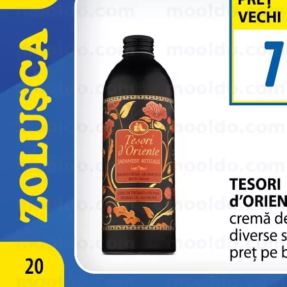 TESORI D'ORIENTE 500 ml cremă de baie diverse sortimente preț pe bucată