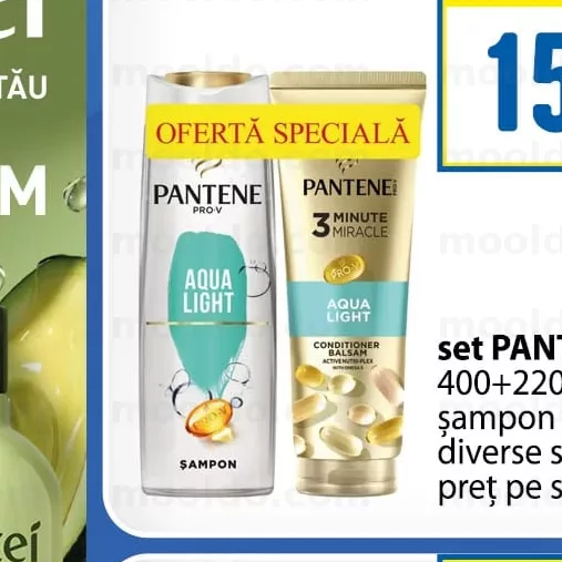 set PANTENE 400+220 ml șampon și balsam diverse sortimente