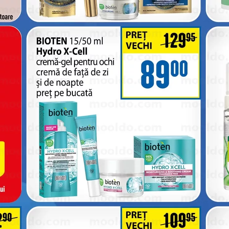 BIOTEN 15/50 ml Hydro X-Cell cremă-gel pentru ochi cremă de față de zi și de noapte