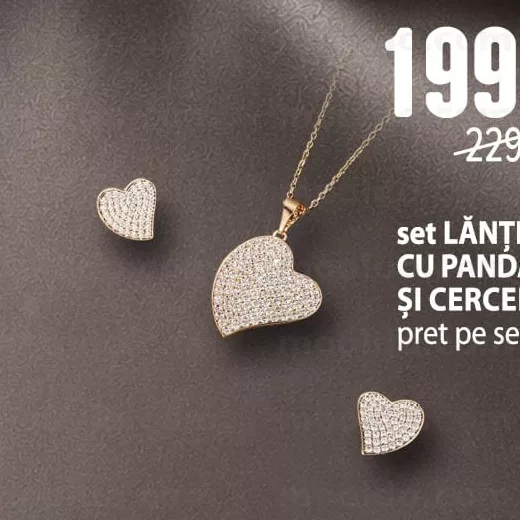 set LĂNȚIȘOR CU PANDATIV ȘI CERCEI