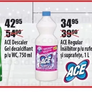 ACE Regular Înălbitor p/u rufe și suprafețe, 1 L