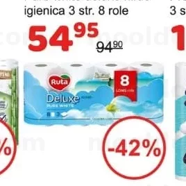 Ruta Pure white deluxe hârtie igienică 3 str. 8 role
