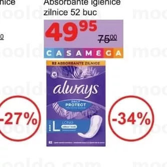 Always Absorbante igienice 34 ce 52 buc