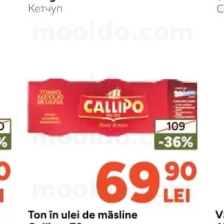 Ton în ulei de măsline Callipo, 70g