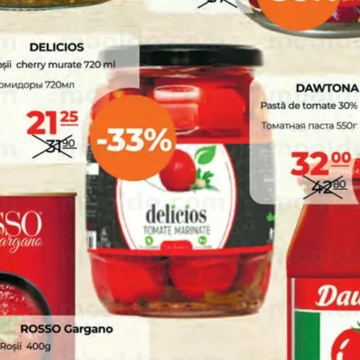 DELICIOS Roșii cherry murate 720 ml
