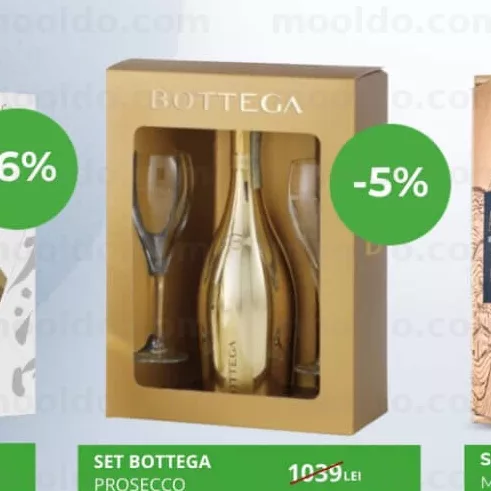 SET BOTTEGA PROSECCO GOLDDOC ALB BRUT 0,75L 1ST+2PH