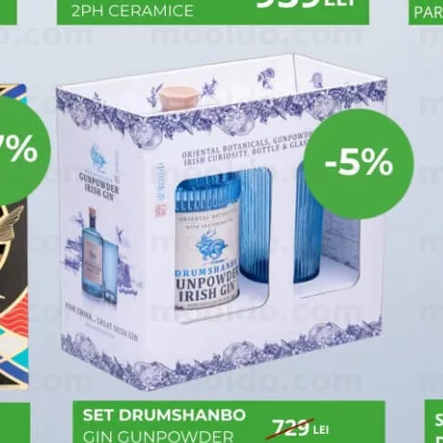 SET DRUMSHANBO GIN GUNPOWDER IRISH 0.7L +1PH