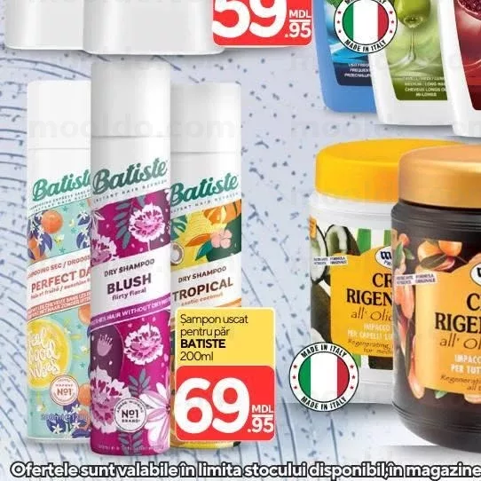 Șampon uscat pentru păr BATISTE 200ml