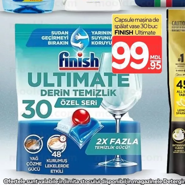 Capsule mașina de spălat vase 30 buc FINISH Ultimate