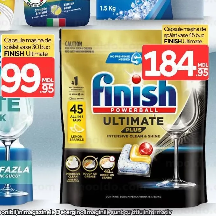 Capsule mașina de spălat vase 45 buc FINISH Ultimate