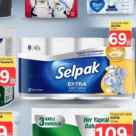 Prosop din hârtie SELPAK 8 role