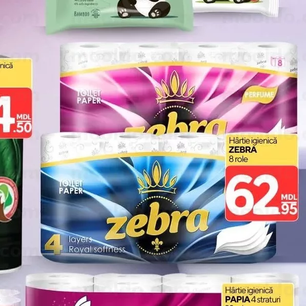Hârtie igienică ZEBRA 8 role