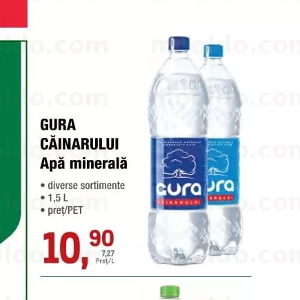 GURA CĂINARULUI Apă minerală diverse sortimente 1,5 L