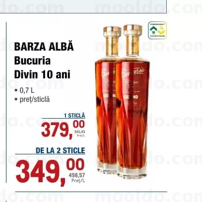 BARZA ALBĂ Bucuria Divin 10 ani 0,7 L