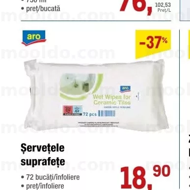 aro Șervețele pentru suprafețe